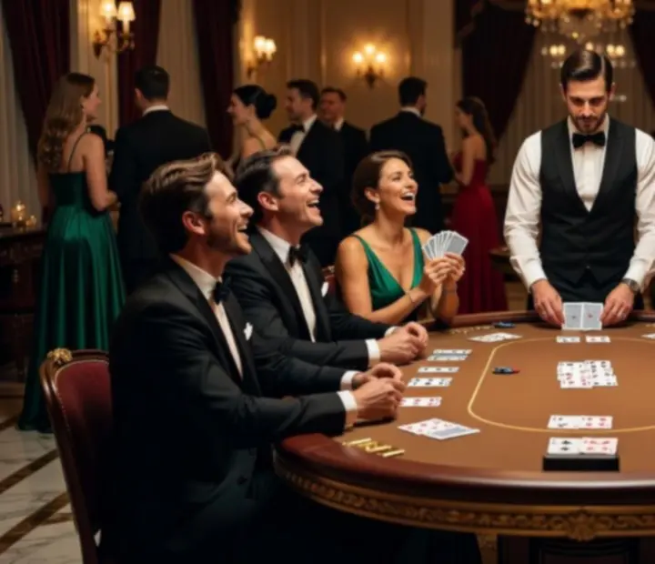 Fotogalerie z pokerových eventů Prehledix v luxusních prostorách bez reálného hazardu